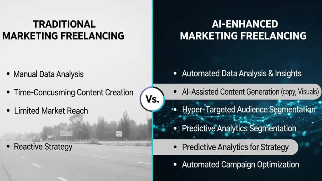 Comparative chart of traditional and AI 2