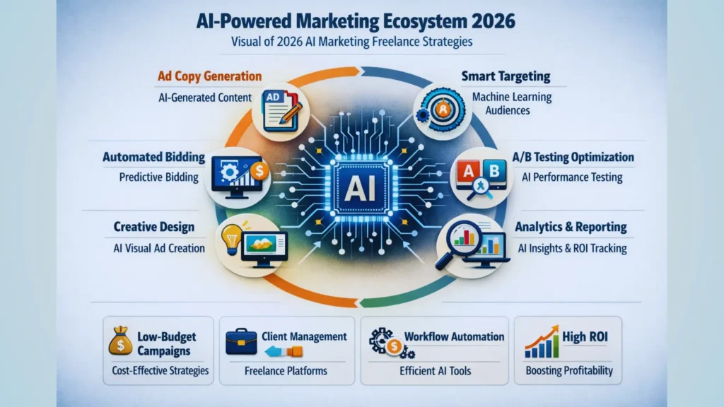 Infographic of an AI-powered marketing ecosystem