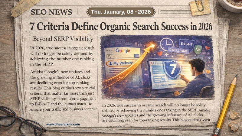 Organic Search Success in 2026: 7 Criteria That Matter More Than SERP Visibility